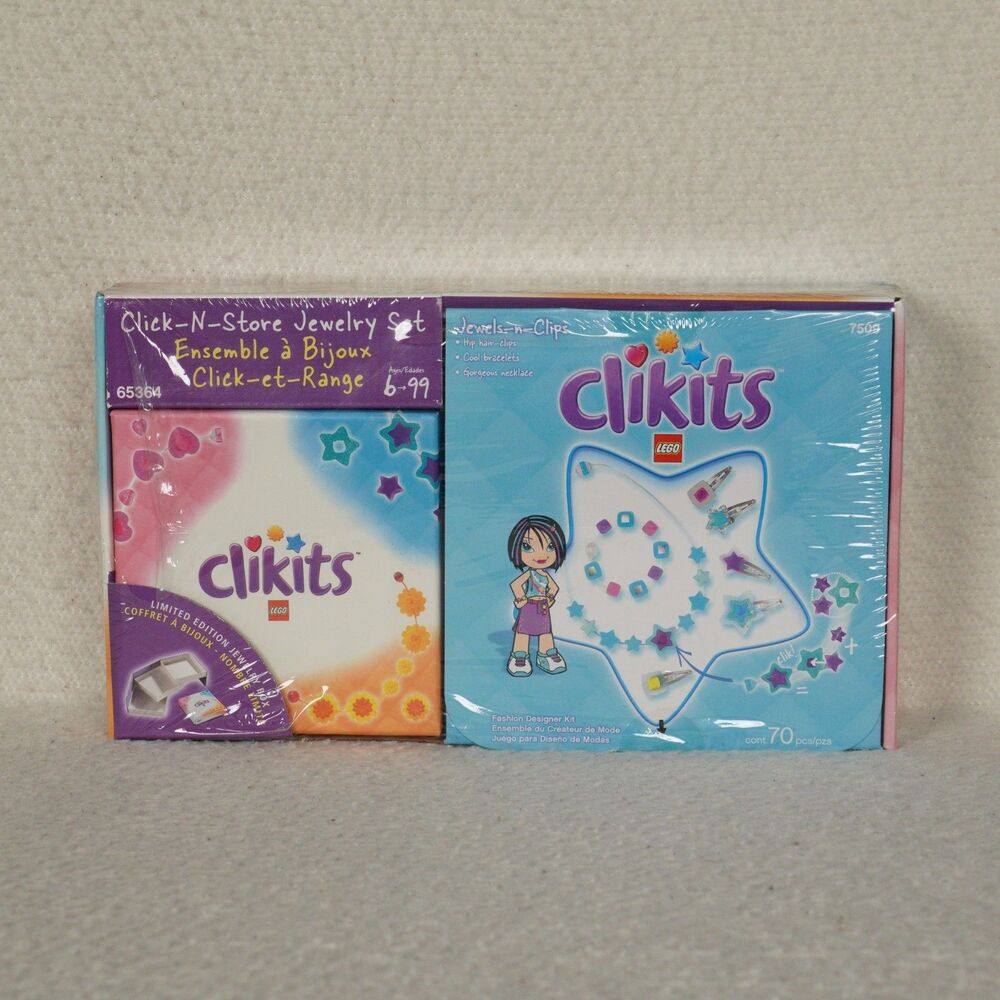 LEGO CLIKITS Jewels-n-Clips Click-N-Store Jewelry Set Co-Pack 70 Pieces #65364